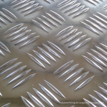 Anti-Rutsch-Aluminium-Karoplatte mit fünf Stangen